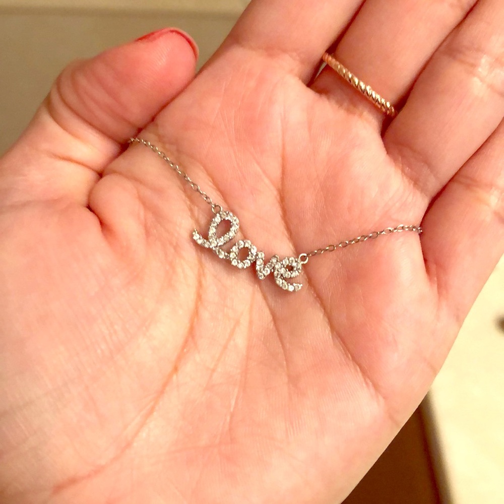 Sterling silver love chain
